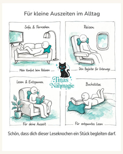 Leseknochen mit Pferdemotiv